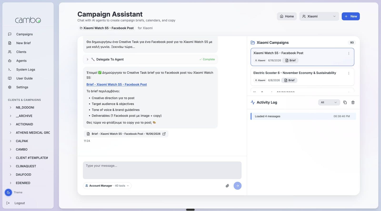 The campaign assistant